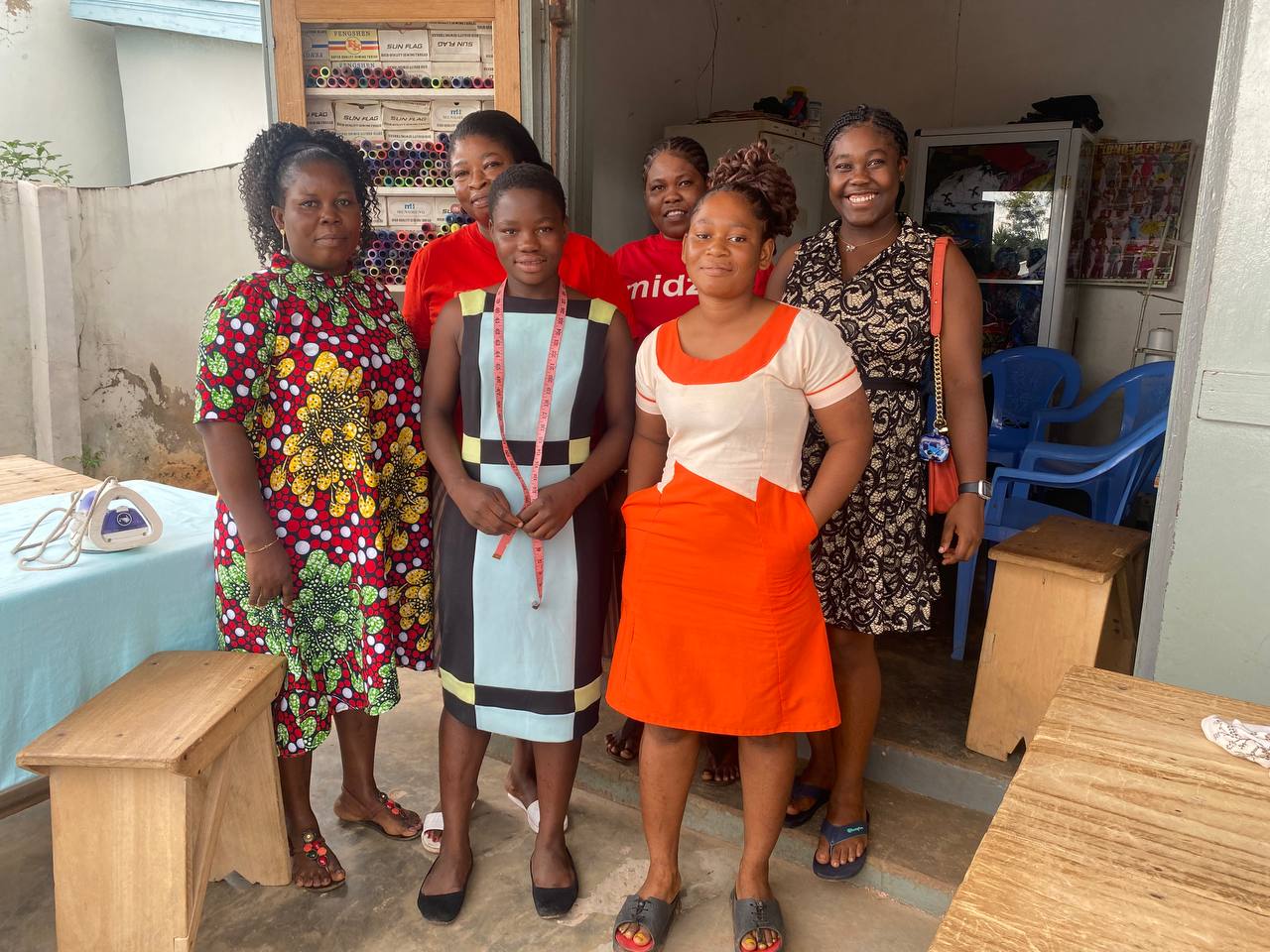 Future of Africa Female Youth are Visited at their Workplace by Staff.